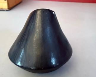 Native American Blackware Pottery Vase, Signed P. Hill second image