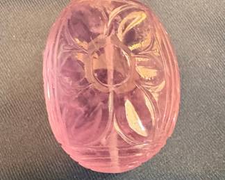 Carved Rose Quartz Pendant or Charm