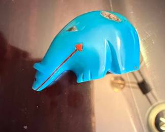 Zuni Turquoise Bear Fetish