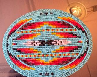 Native American Beaded Rosette Patch