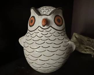Grace Chino Acoma Pottery Owl Figurine