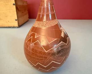 Peruvian HandCarved Gourd Calabash