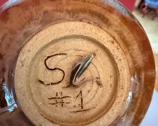 Studio Pottery Vase with SL  Mark third image