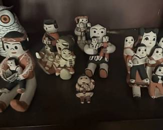 Native American Pueblo Storyteller Pottery Figures