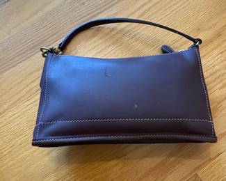 Vintage Coach Bleecker Black Leather Demi Baguette Shoulder Bag