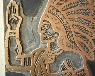Native American Chief Wood Engraving Printing Block fourth image