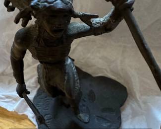 Bronze Sculpture of a Native American Chief by Carl Kauba second image