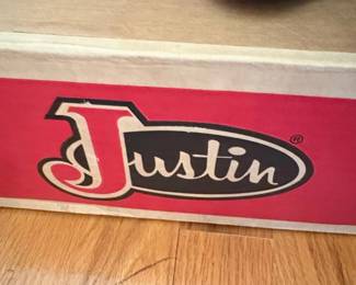 Justin Red Lizard Print Cowboy Boots second image