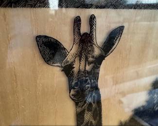 Vintage Framed Print of Two Giraffes, Patterns on the Plains by Mangelsen second image