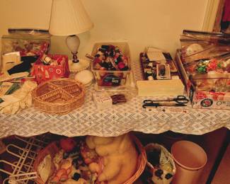 Hobnail Lamp (2), Sewing Items