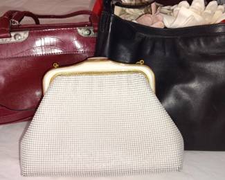 Orton White Mesh Handbag 
