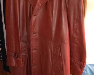 Men's Lakeland Leather Trench Coat size 42 