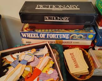 Vintage Uncle Wiggly, Wheel of Fortune, Paper Dolls 