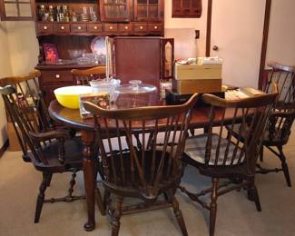 Ethan Allen Windsor Dining Table and Chairs