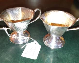 Sterling Cream and Sugar Bowl 