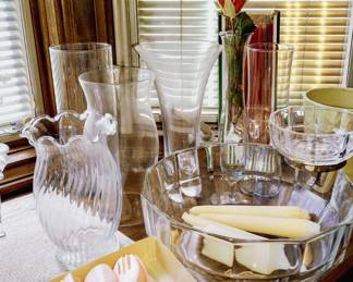 Vases, Vintage Godinger Chip and Dip Set 