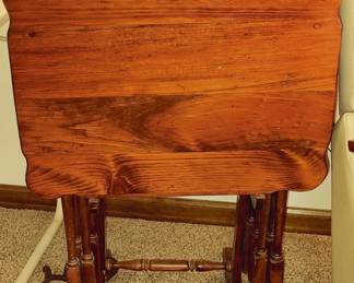 Set of Wooden Tray Tables 