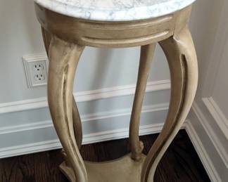 Catco Marble Top Plant Stand, 30.5" x 14"