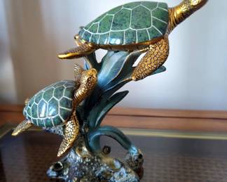 Andrea Sadek Sea Turtle Resin Statuette 6.5" Tall