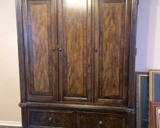 Wood Armoire Dresser With 6 Drawers, 80" x 53" x 20"