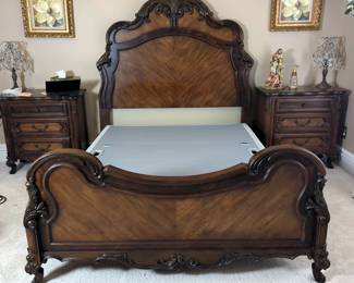 Fairmont Designs Traditional Queen Size Bed Frame, Includes Head And Footboard And Side Rails. Headboard Approx 69" x 64" And Footboard Approx 31.5" x 66"