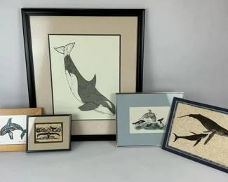 Sue Coleman Framed Orca Print Whale Island Art Collection