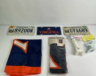 University of Virginia UVA License Plates Flags Mount Hardware Bundle Cavalier Fan