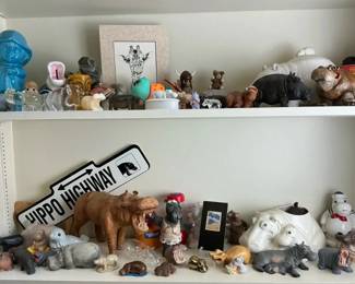 Large Mixed Animal Figurine Lot with Decor Pieces