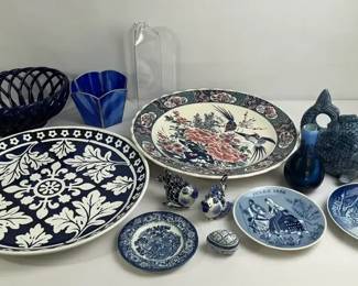 Coastal Blue White Decor, Williams Sonoma, Ceramics, Glass