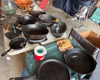 Lots of iron cookware