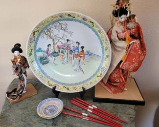 Asian Decor. Geishas and Decorative Plate $15 Each