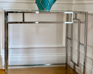 Chrome & Glass Console Table