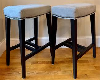 (4) Ethan Allen Bar Stools with Nailhead Trim