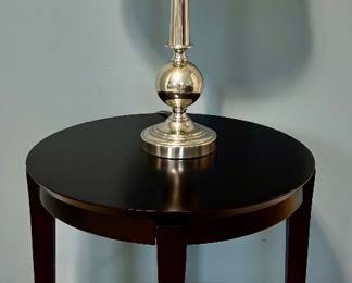 (2) Modern Two Tiered Round Side Tables