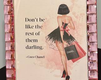 Framed Coco Chanel Quote