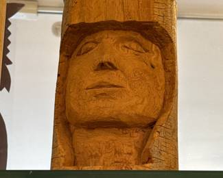 Carved Cedar Bust