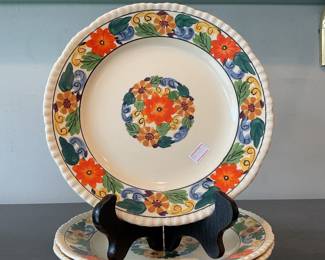 Hand-Painted Petal Plates - Czechloslovakian Hand Painted