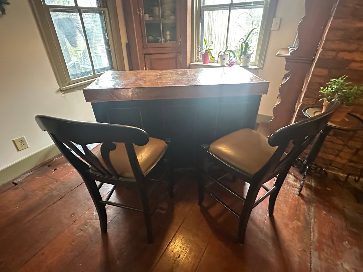 Antique Copper Top Sideboard/Buffet