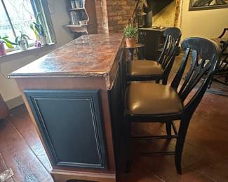 Antique Copper Top Sideboard/Buffet