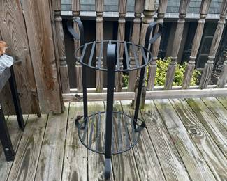 Black Wrought Iron Plant Stand