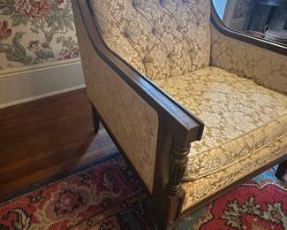Vintage French Provincial Style Bergere Armchair