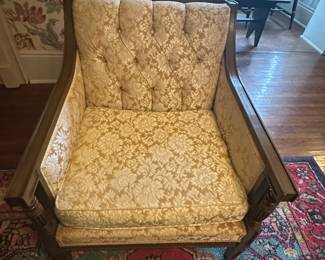 Vintage French Provincial Style Bergere Armchair