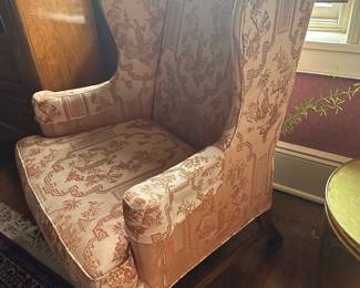 Toile Print Wingback Armchair by Century Furniture Co.