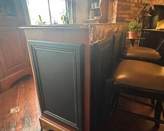 Antique Copper Top Sideboard/Buffet