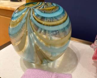 Murano-Style Swirl Glass Bowl