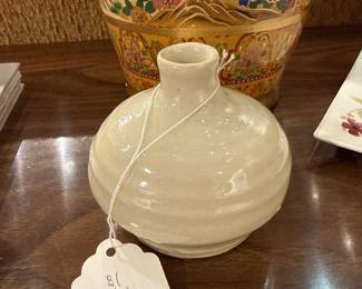 Hand-Thrown Ringed Bud Vase