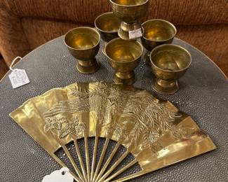 Ornate Brass Phoenix Wall Fan
