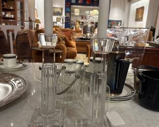 Waterford Crystal Art Deco Style Candlesticks