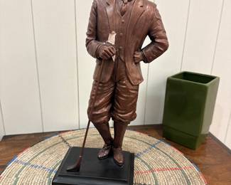 Vintage-Style Bronzed Golfer Figurine - Austin Production