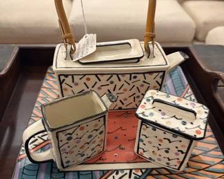 Dorothy Hafner "Memphis-Style" Ceramic Tea Service